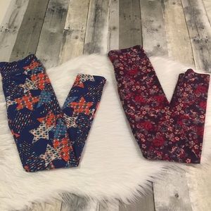 Lularoe lot of 2 leggings one size